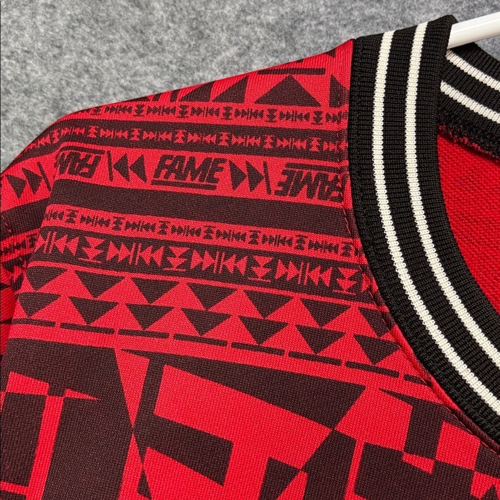 Ball Of Fame 2nd Sucks Fame Red Black White Maroon Jersey Shirt M — image 6 of 8